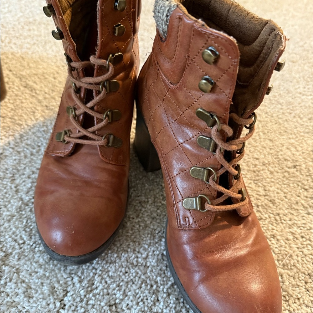 Brown Leather Ankle Boots